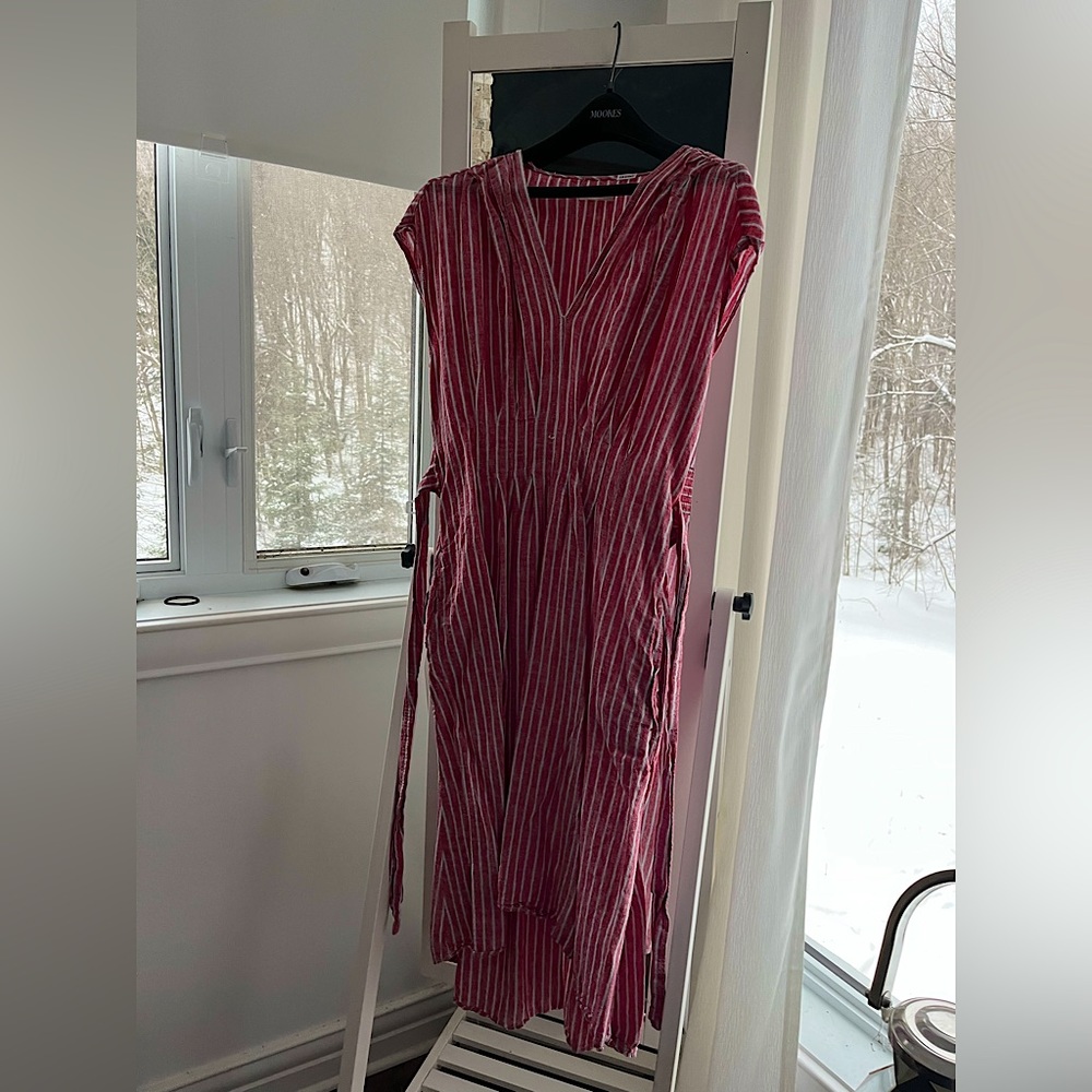 Max Studio Red Striped Dress